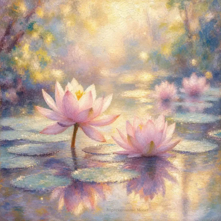 Impressionismo de  Monet na Pintura Artística com Luz Natural