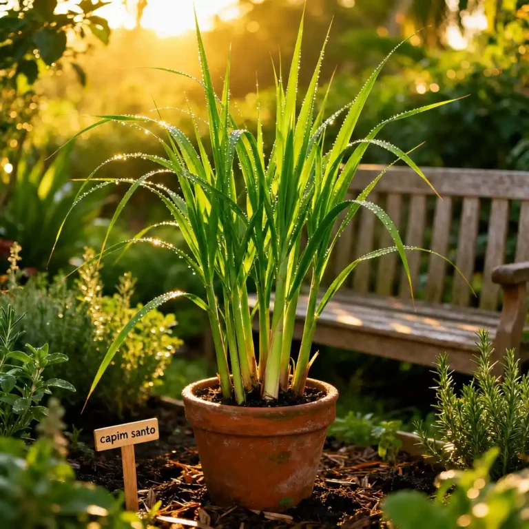Capim Santo e Ervas Aromáticas com Perfume Cítrico para Cultivar em Vasos e Decorar a Casa